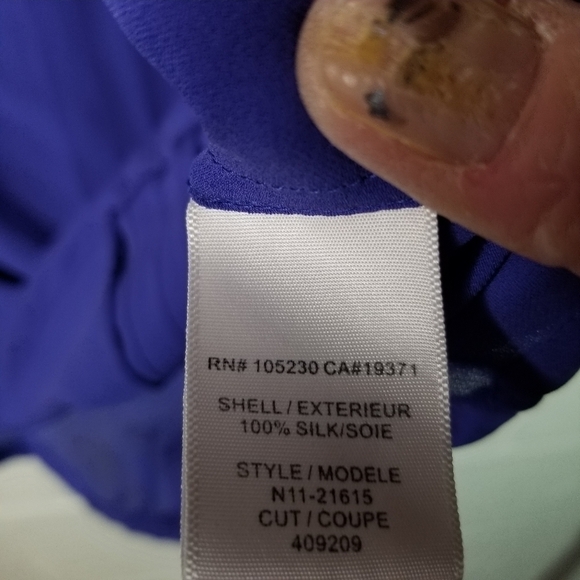 Joie silk tunic blous blue purple - Picture 6 of 6